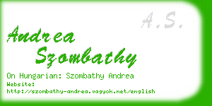 andrea szombathy business card